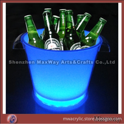 Modern pretty durable light up perspex ice bucket/pail